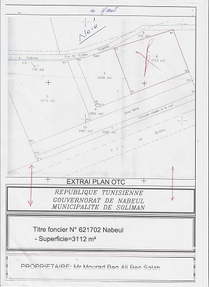 Soliman Cite Hotel Des Andalous Terrain Terrain nu Gps  tarrain 3112m multiples vocations diverse