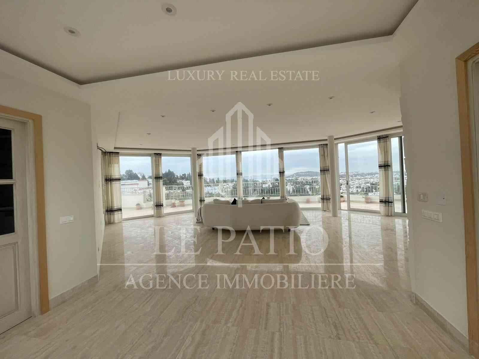 La Marsa Gammart Location Maisons Villa vue panoramique a gammarth