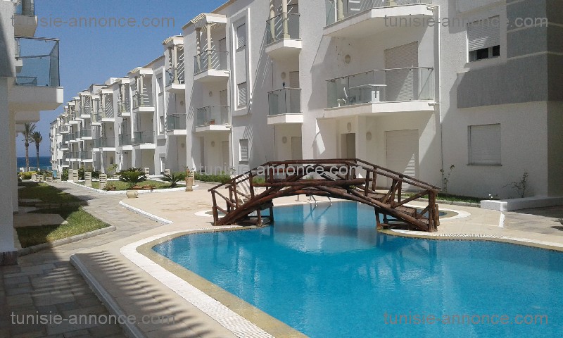 Akouda Chatt Meriem Location Appart. 3 pices Appartement rsidence nadine front de mer