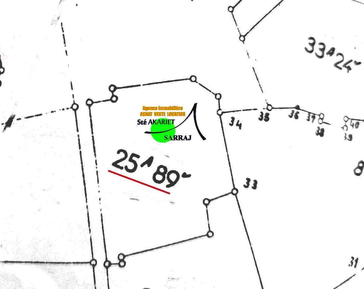 Akouda&nbsp;Chatt Meriem&nbsp;Terrain&nbsp;Terrain agricole&nbsp;Terrain 2589 � koussour gharnata vers chatt mariem