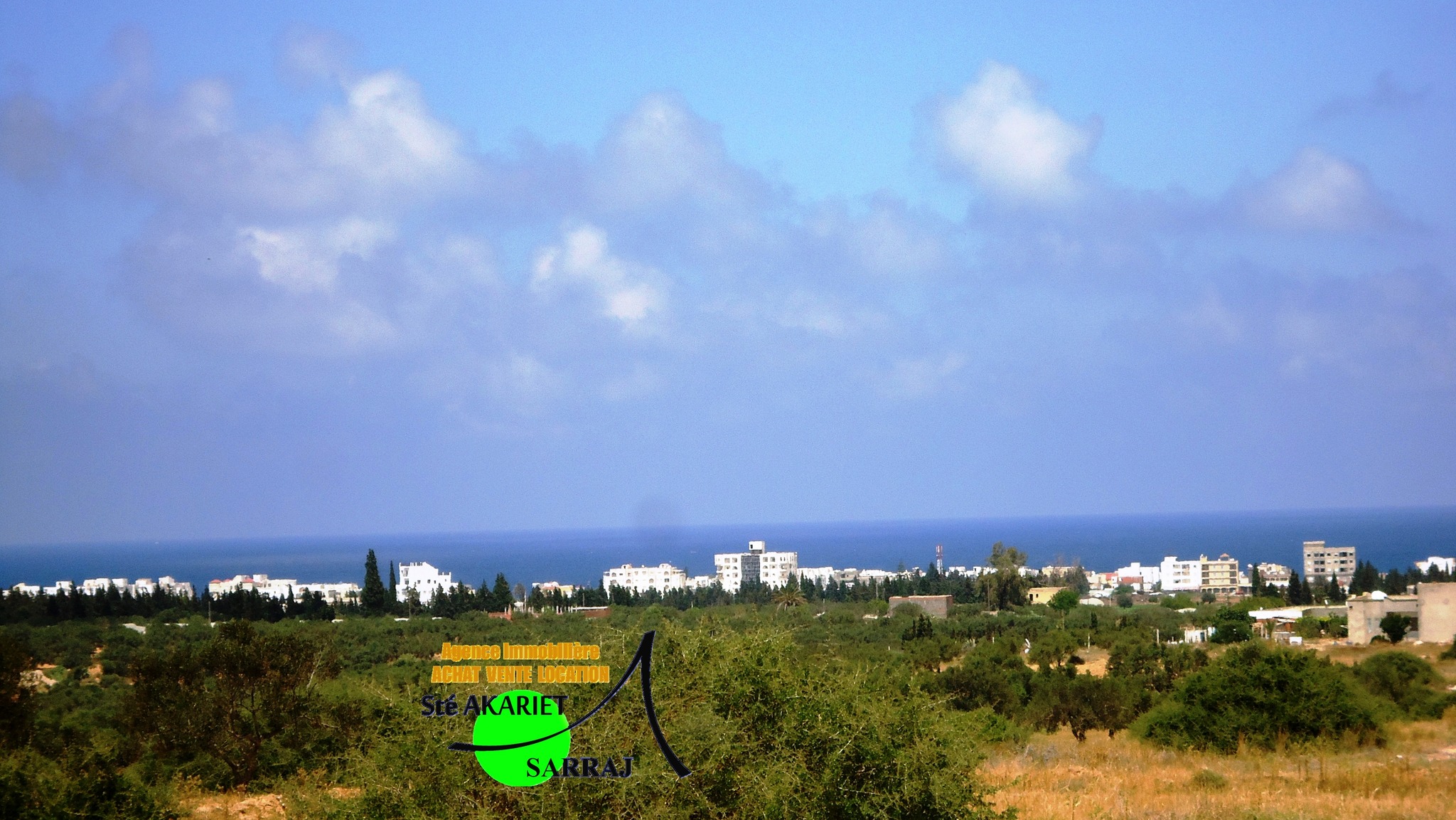 Akouda Chatt Meriem Terrain Terrain agricole Terrains 2300m et 800m vue mer  koussour gharnata