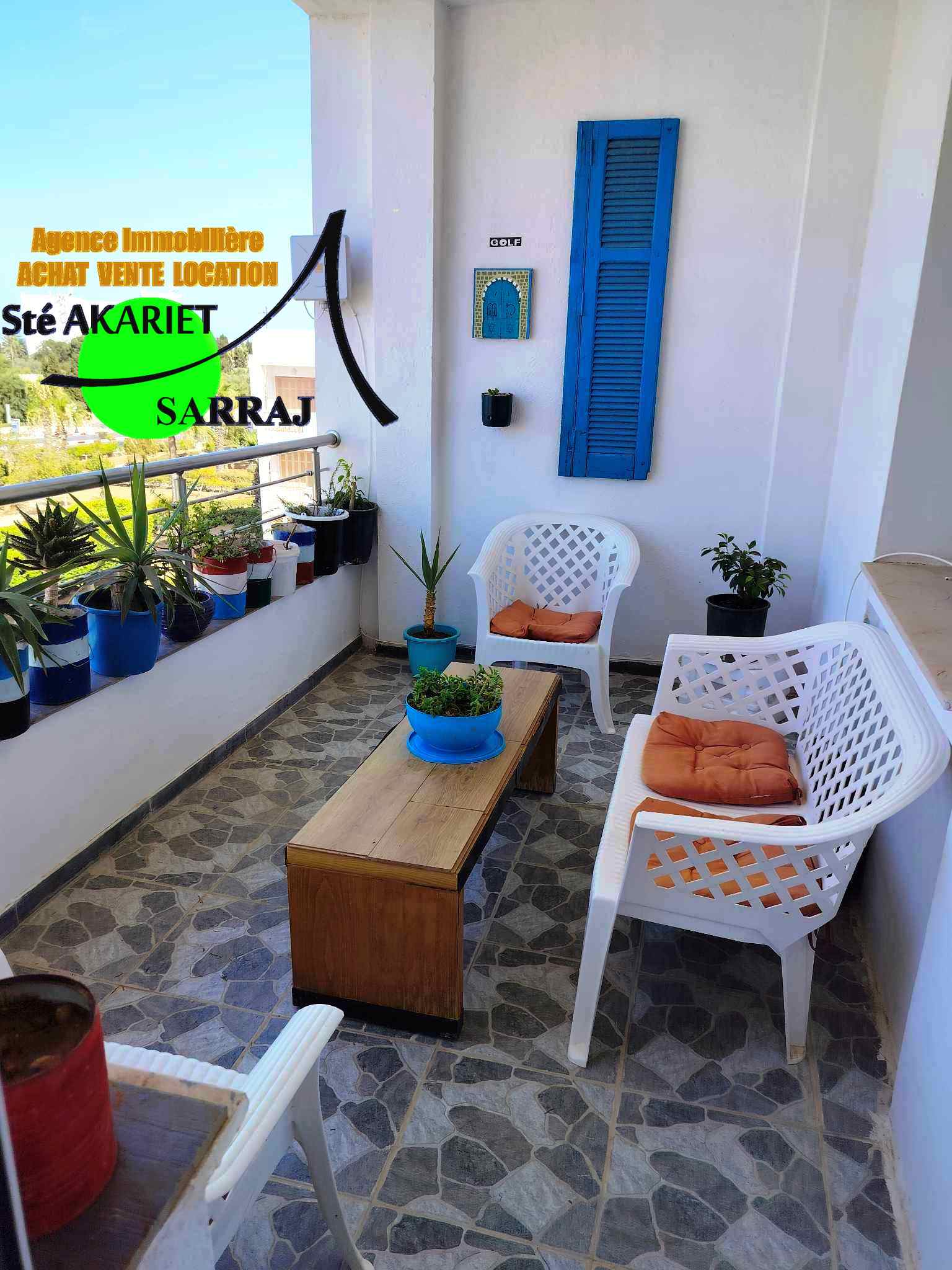 Sousse Jaouhara Sousse Khezama Vente Appart. 3 pices Joli appartement s2 vue dgag sur mer  khzema