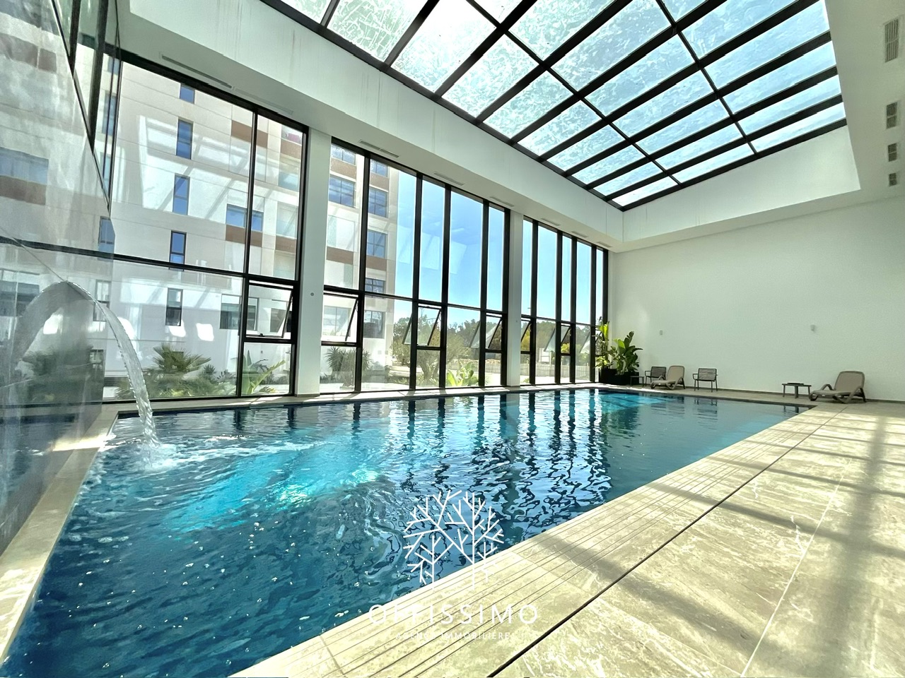 Ain Zaghouan Jardins de Carthage Location Appart. 2 pices Studio grand luxe piscine gym meubler