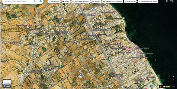 Akouda Chatt Meriem Terrain Terrain agricole Terrain titr 1094m vue de mer  tantana