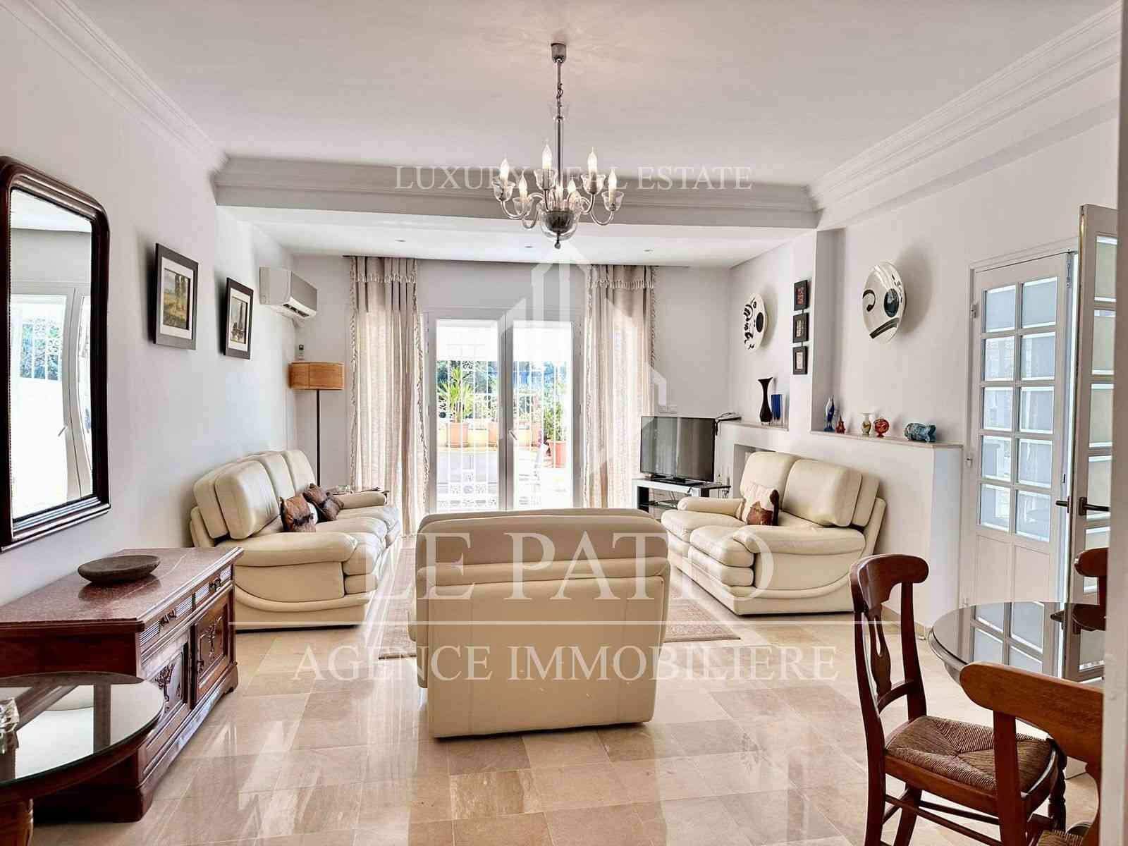 La Marsa Marsa Ennassim Location Appart. 5 pices+ Rdc de villa meubl avec piscine a la marsa