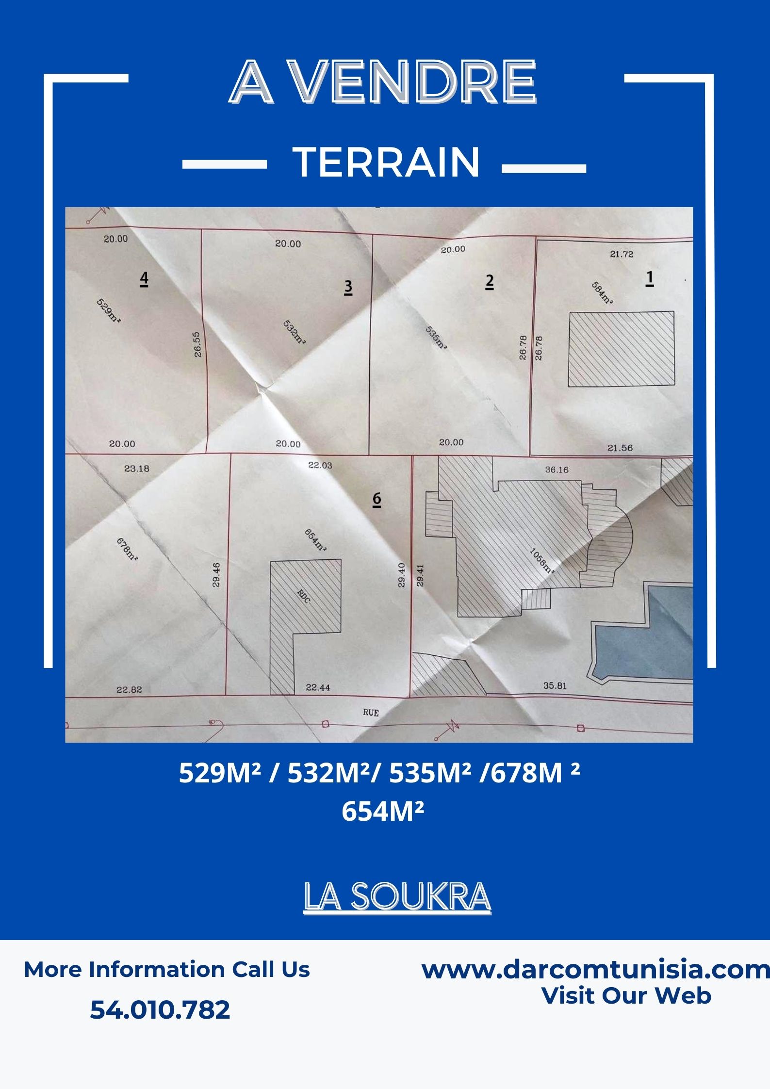 La Soukra Chotrana 1 Terrain Terrain nu Des lots de terrains a chotrana 1