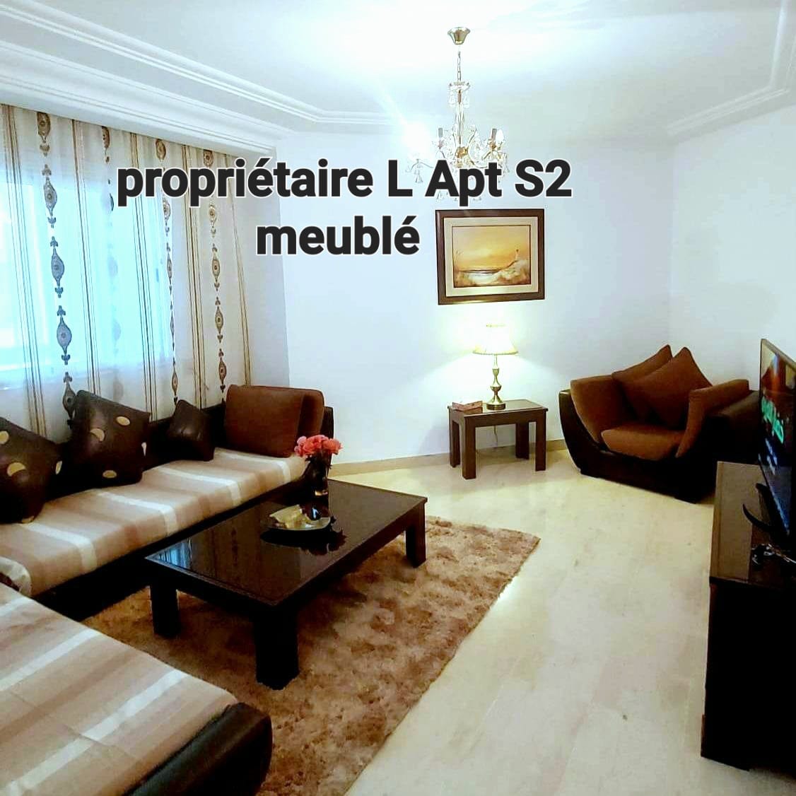 La Marsa El Aouina Location Appart. 2 pices Excellent s1meubl pr tranger  l'anne