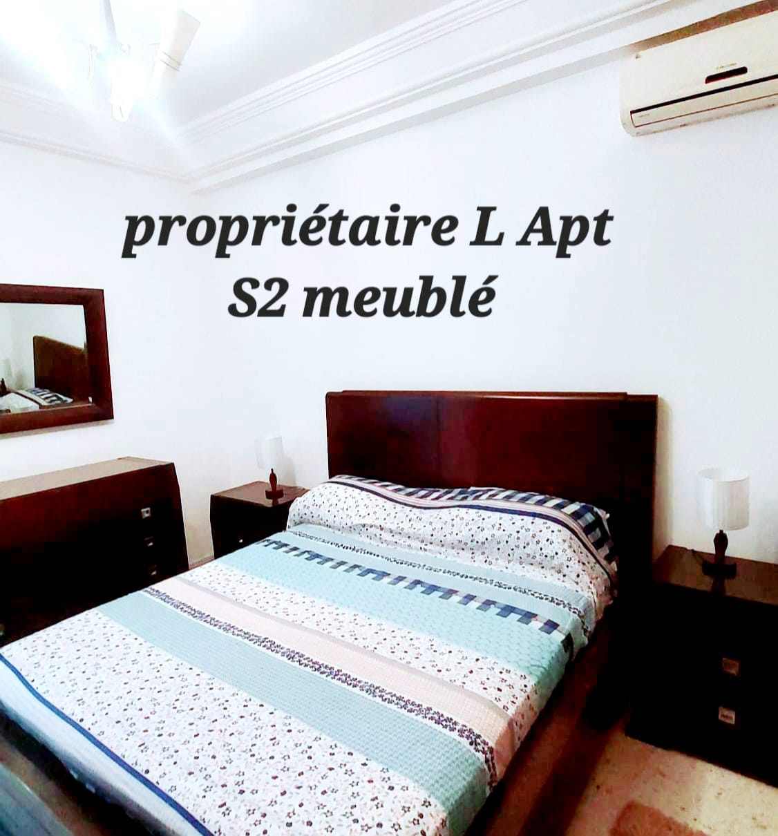 La Marsa El Aouina Location Appart. 2 pices Excellent s1meubl pr tranger  l'anne