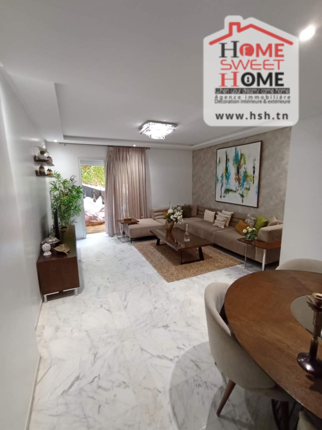 Ain Zaghouan Jardins de Carthage Vente Appart. 3 pices Appart s3 calvera aux jardins de carthage