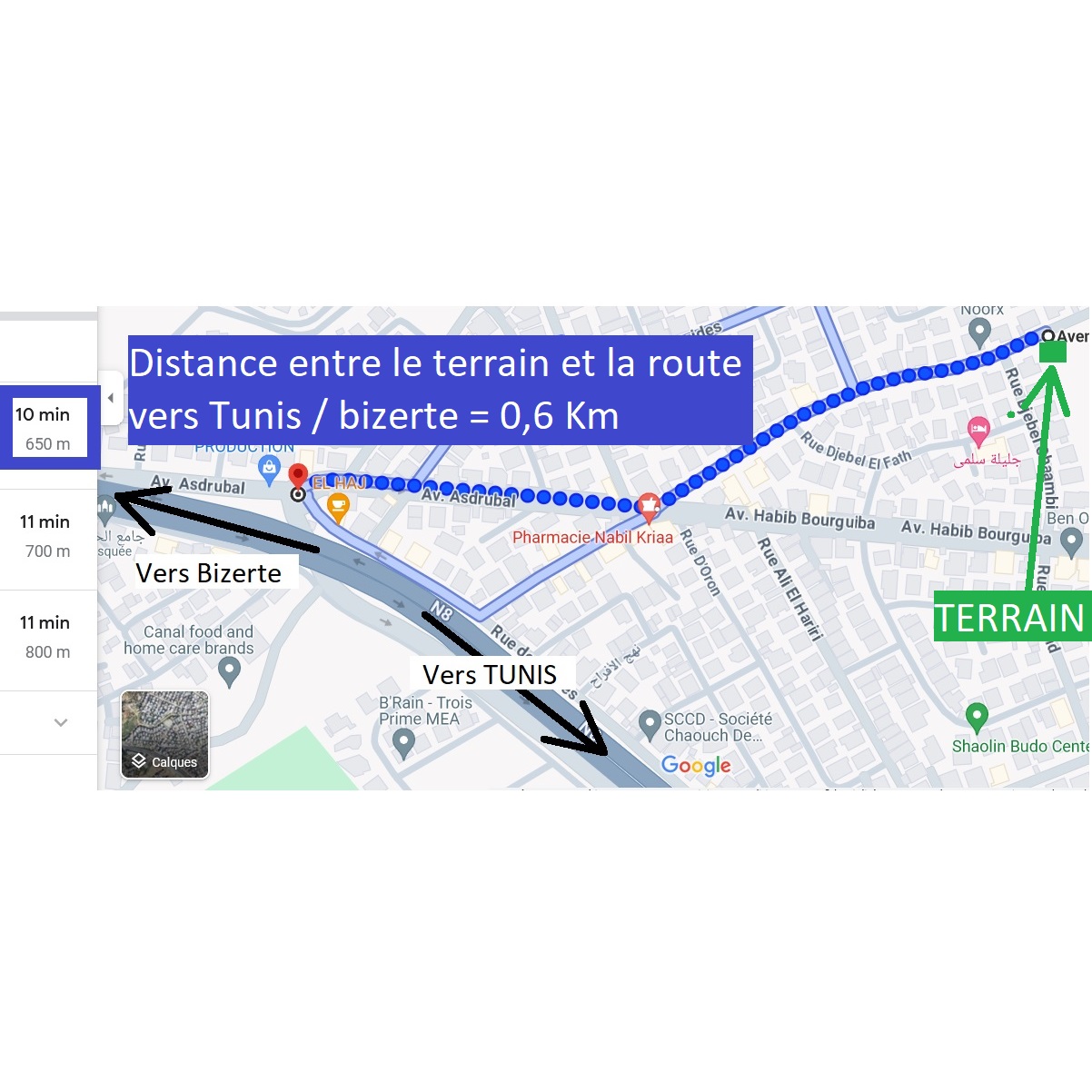 Raoued Cite El Ghazala 1 Terrain Terrain nu Terrain nu zone rsidentielle viabilise