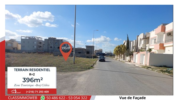 Soliman Soliman Terrain Terrain nu Terrain de 396 m2 de coin  720 tnd le m2