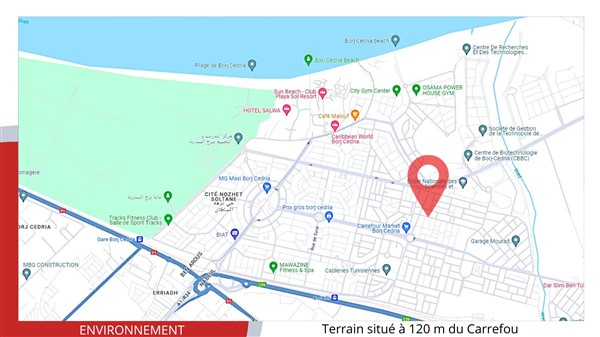 Soliman Soliman Terrain Terrain nu Terrain de 396 m2 de coin  720 tnd le m2