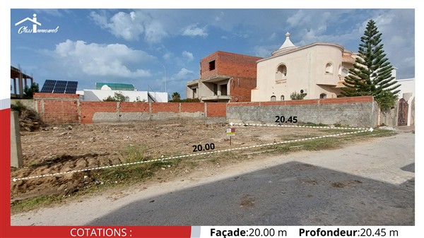 Soliman Soliman Terrain Terrain nu Terrain de 409 m2  500 tnd le m2