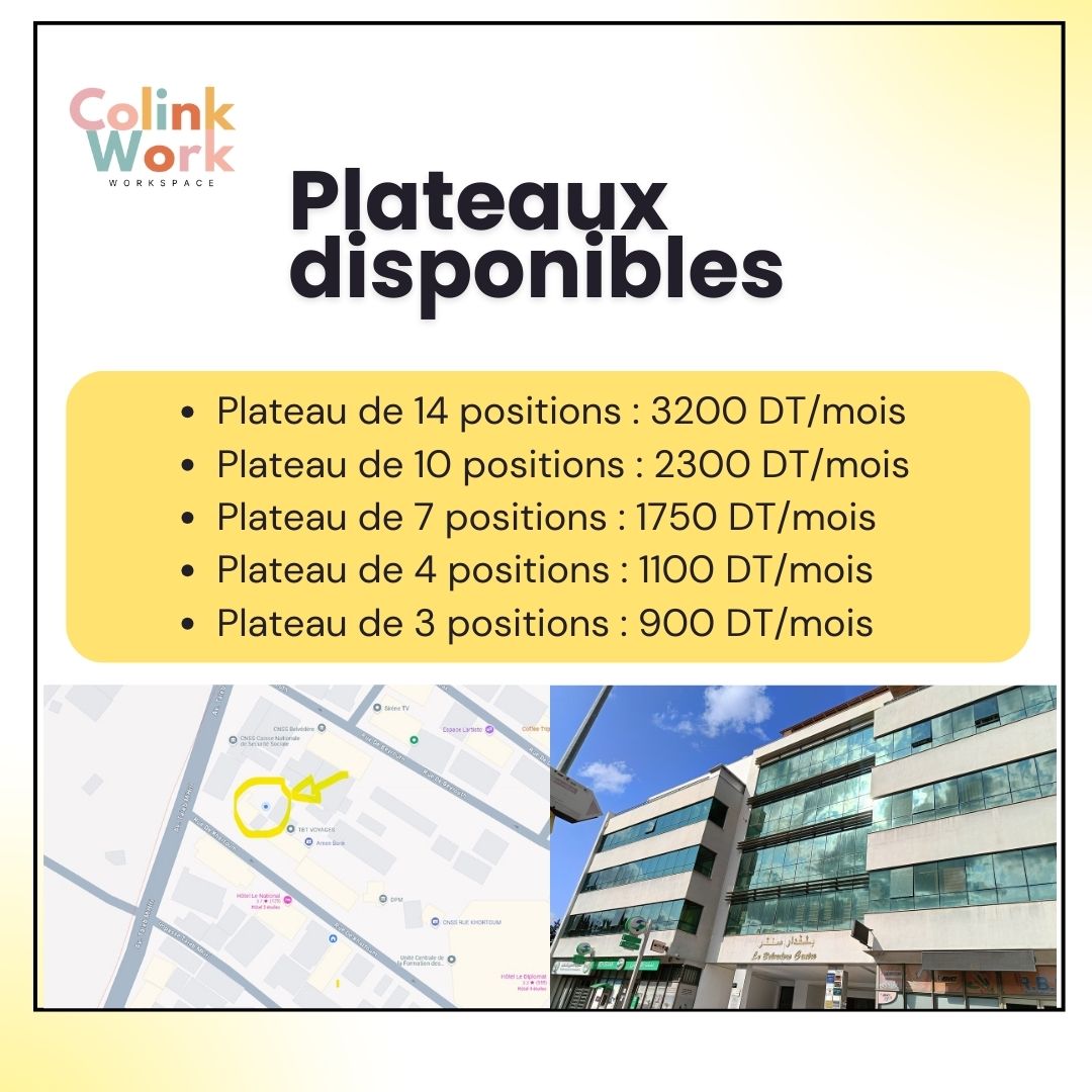 Bab Bhar Hedi Chaker Location Autre Plateaux centre d'appel startups et pme