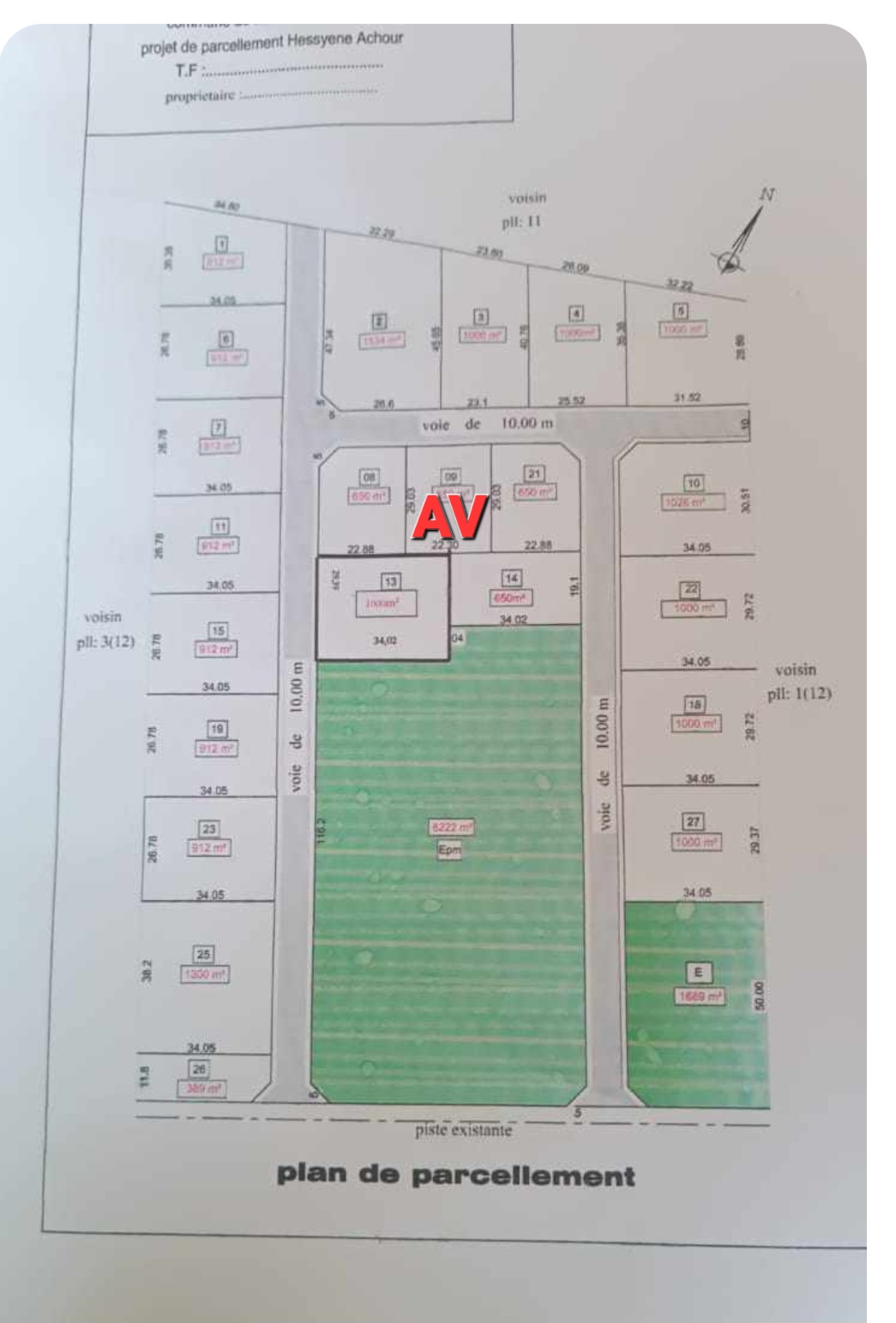 Raoued El Hessiene Terrain Terrain nu Port financier