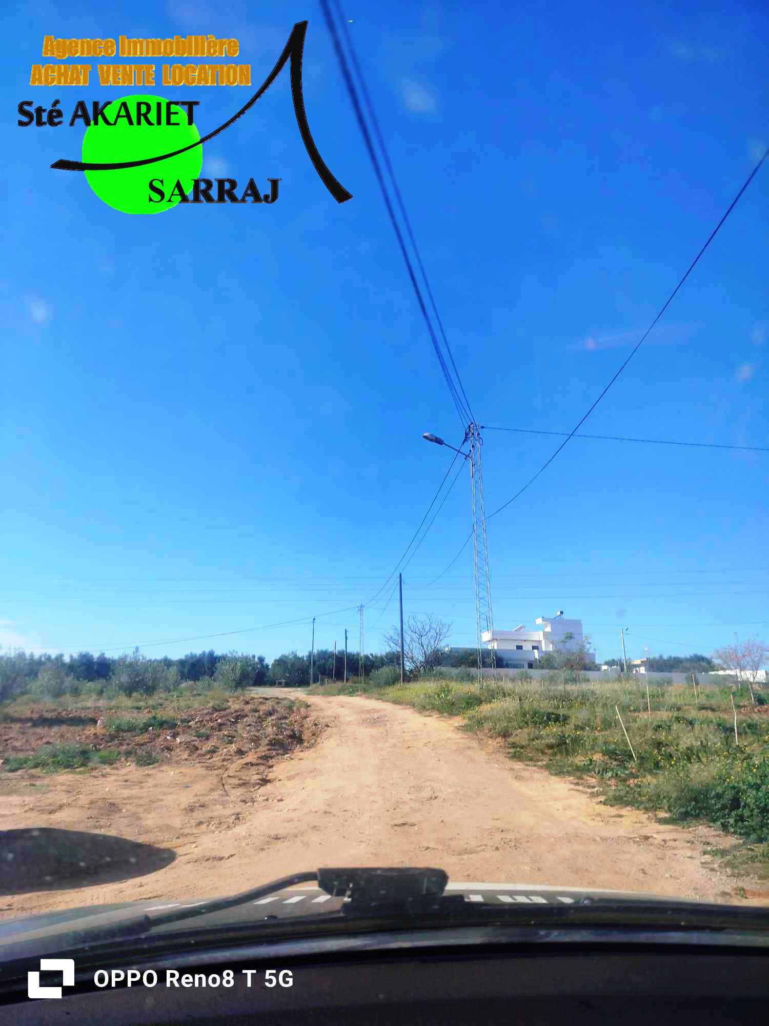 Akouda Chatt Meriem Terrain Terrain agricole Terrain 3900m devant koussour gharnata  droit