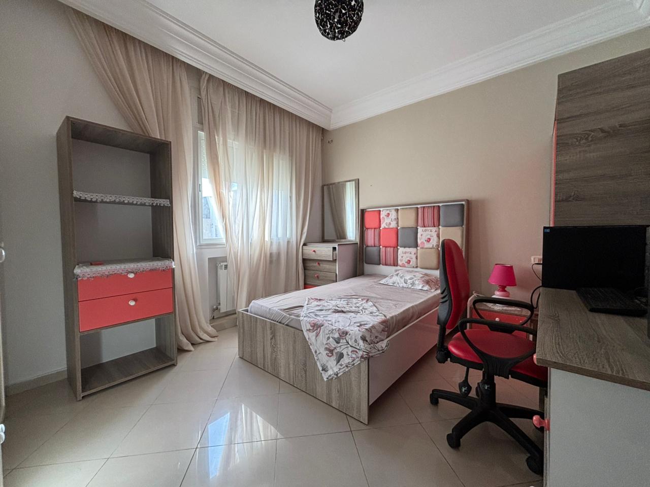 La Marsa Sidi Daoud Location Appart. 3 pices Etage de villa s2 meubl  sidi daoued