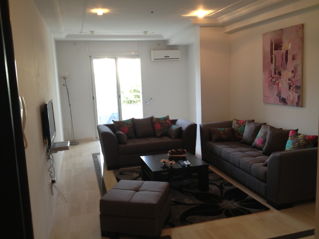 Ariana Ville Riadh Landlous Location Appart. 3 pices S2 meubl 120 m2 longue dure  riadh el andalous