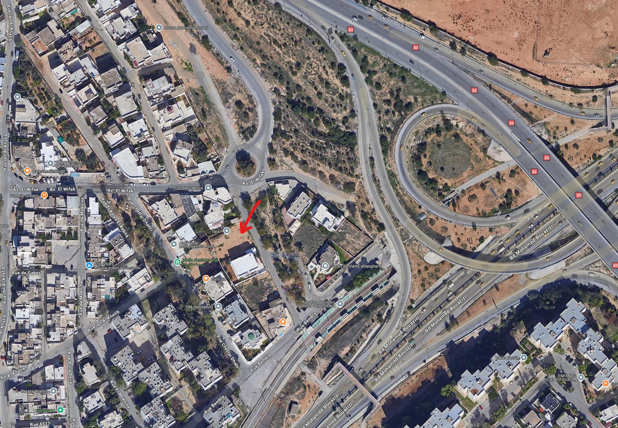 El Omrane Superieur Cite Ibn Khaldoun I Terrain Terrain nu Terrain nu 718 mtres carrs situ  la romana 2