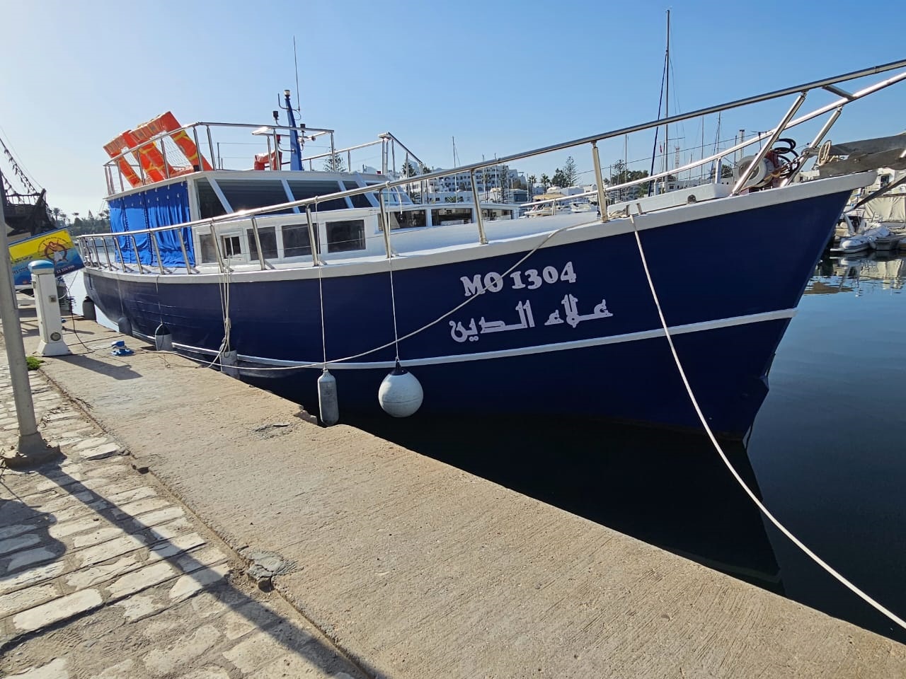 Hammam Sousse El Kantaoui Bateaux  moteurs Yacht (+15m) Bateau  de balade en mer en bois