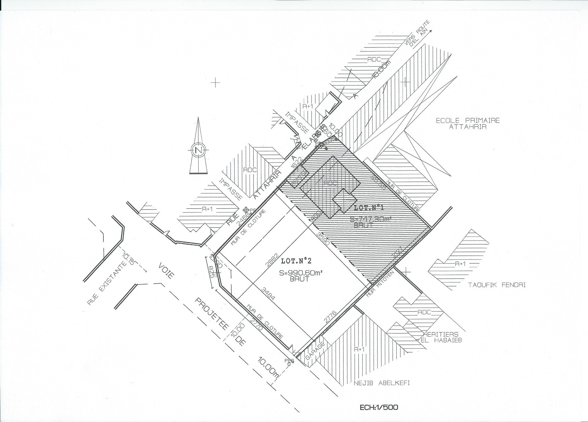 Sfax Sud El Ain Terrain Terrain nu Terrain de 990m2 route el ain km 2