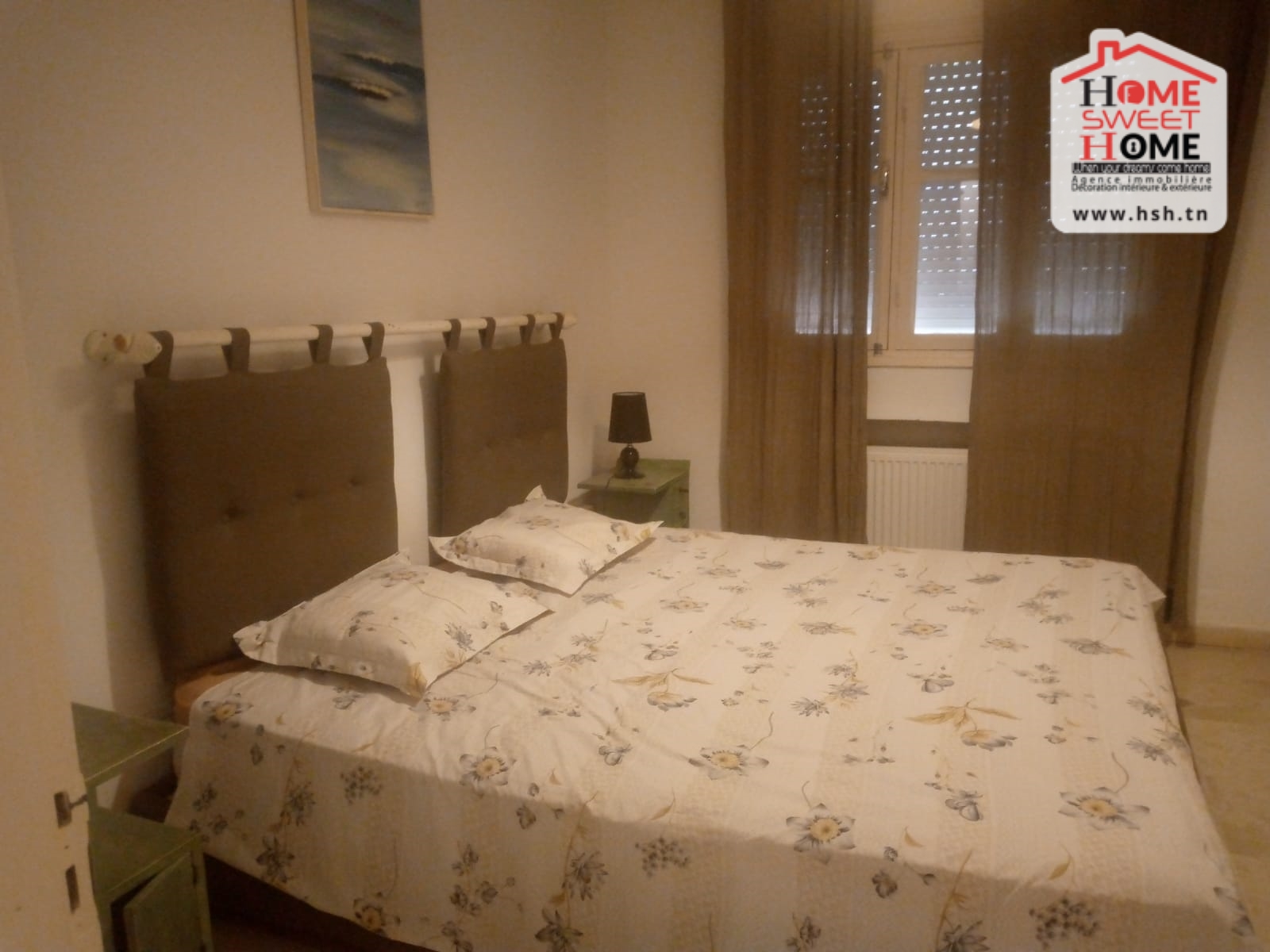 La Marsa Marsa Ennassim Location Appart. 2 pices S2 raina  meubl  route du malaaga la marsa