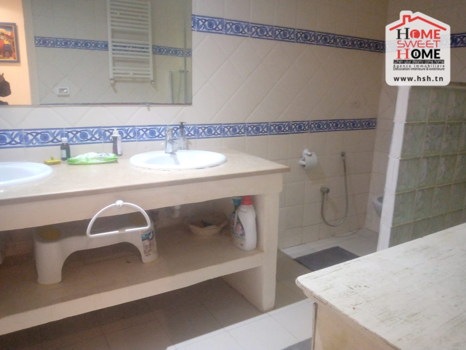 La Marsa Marsa Ennassim Location Appart. 2 pices S2 raina  meubl  route du malaaga la marsa