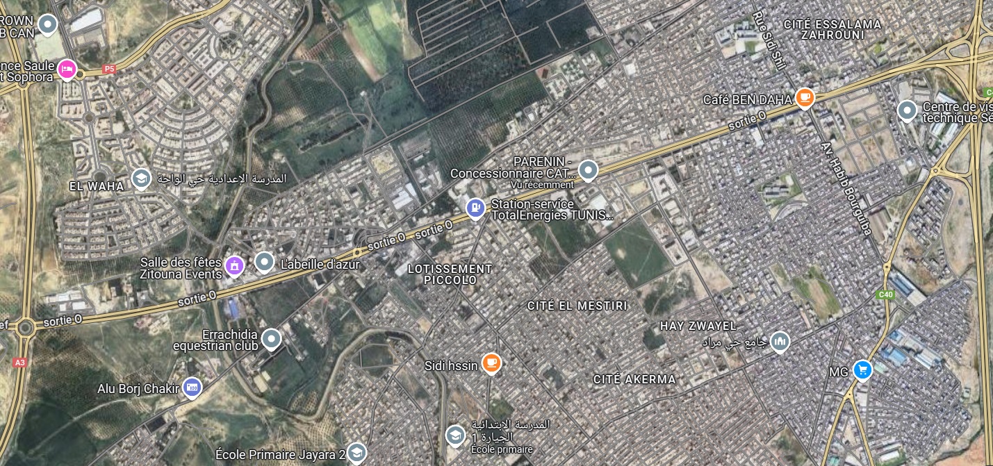 Sidi Hassine Borj Chakir Terrain Terrain nu Des lots de terrains  partir de 200 m2