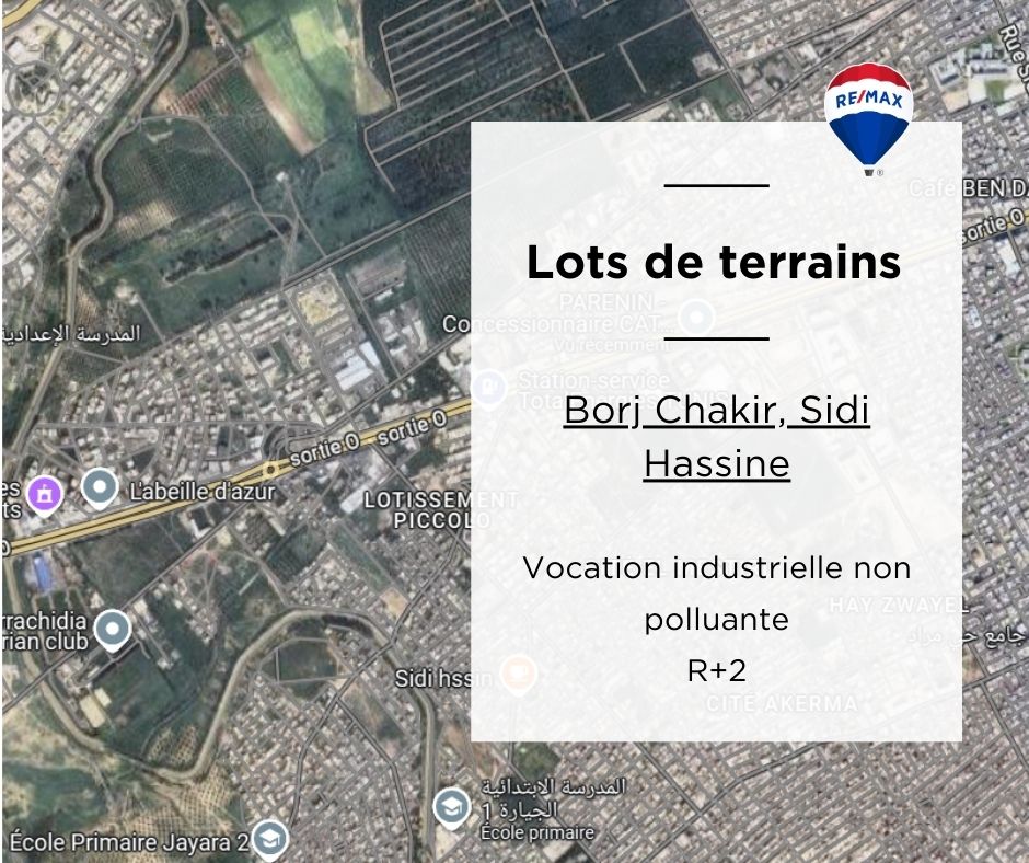 Sidi Hassine Borj Chakir Terrain Terrain nu Terrains  vocation industrielle non polluante