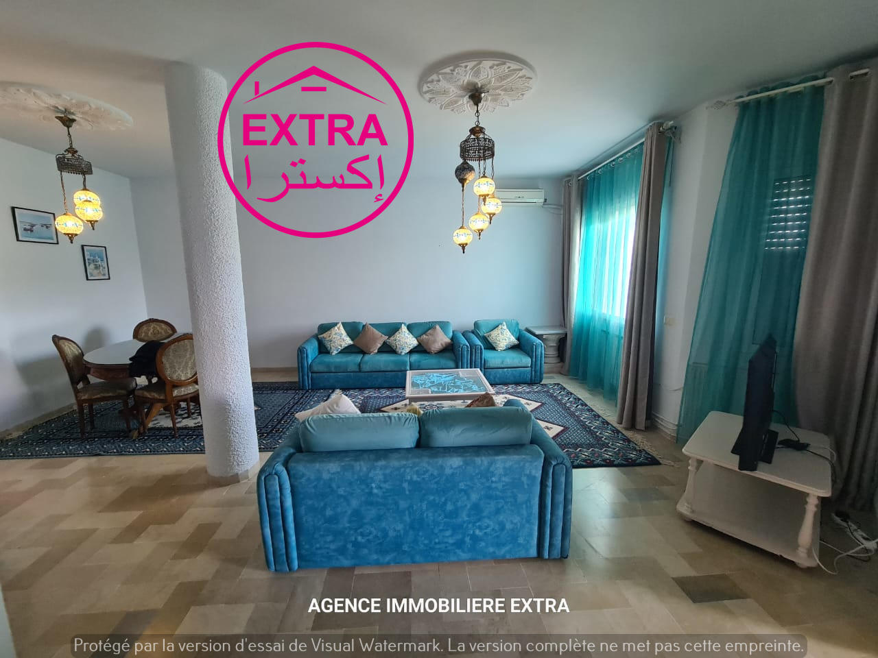 Dar Chaabane Elfehri Dar Chaabane Plage Location Appart. 3 pices 7eme etage de villa meubl au lido nabeul
