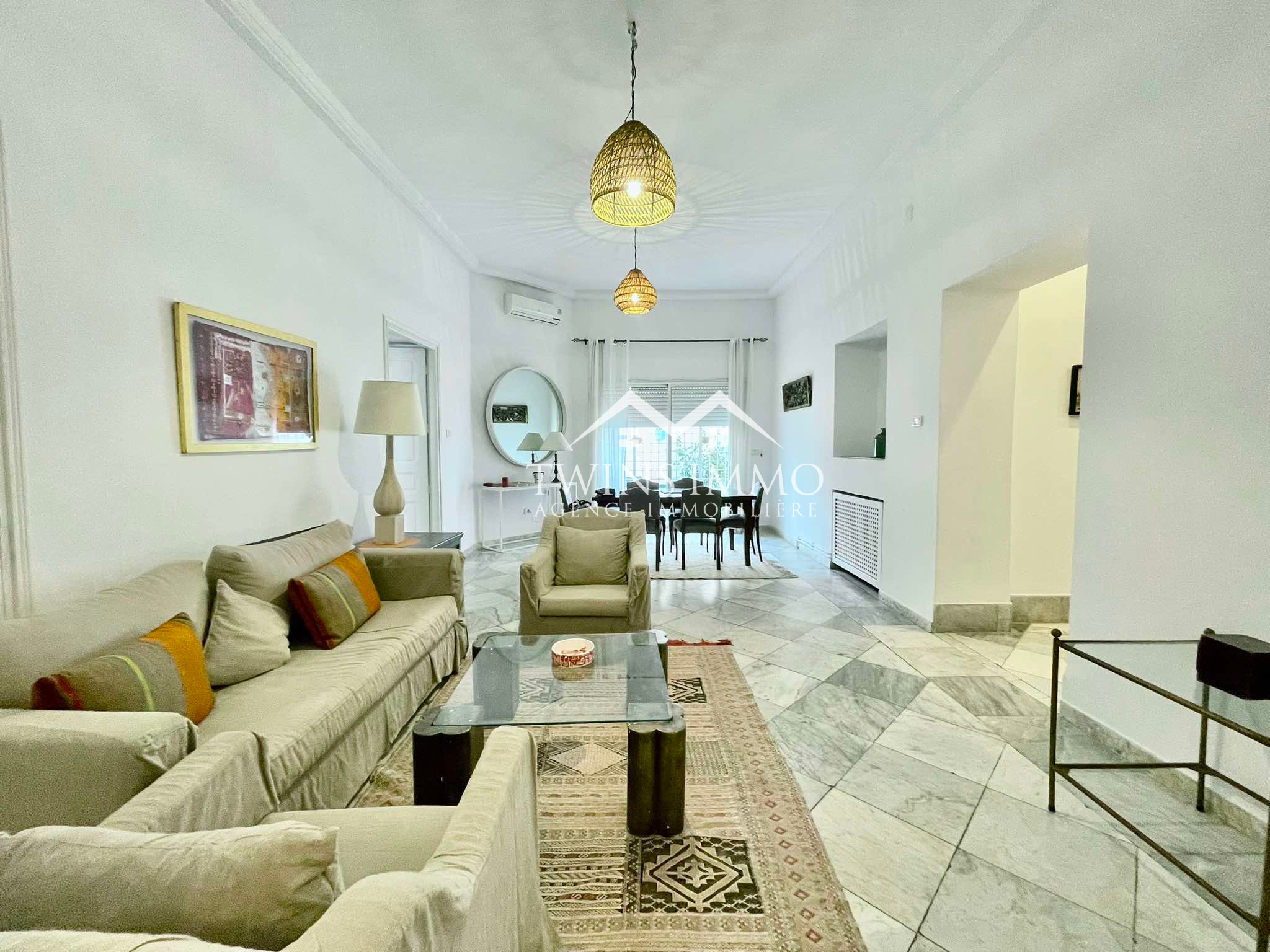 La Marsa Marsa Ennassim Location Maisons Villa de plain pied meuble  la marsa