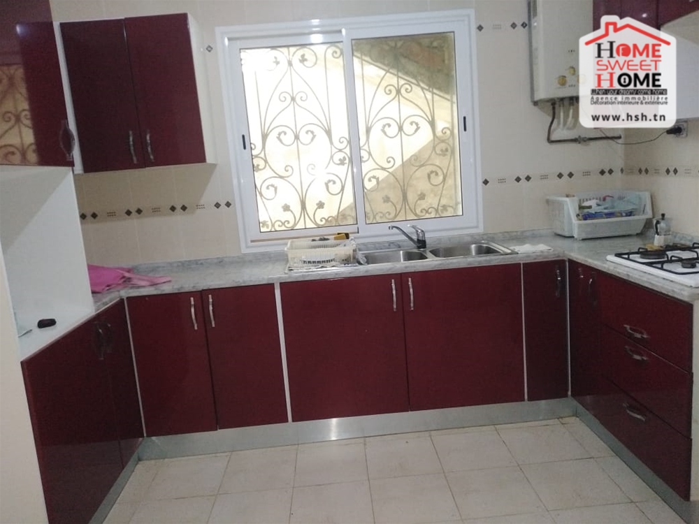 Hammam Chatt Borj Cedria Location Appart. 3 pices Rdc s3 bgonia meubl  borj cedria