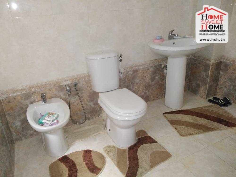 Hammam Chatt Borj Cedria Location Appart. 3 pices Rdc s3 bgonia meubl  borj cedria