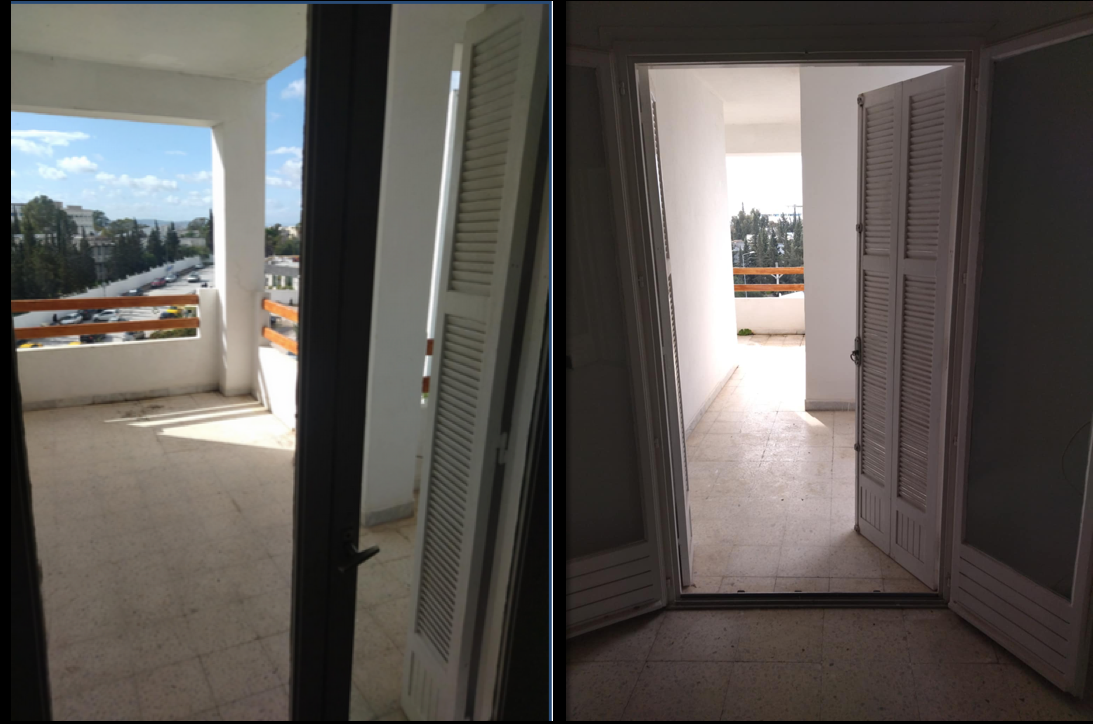 El Menzah El Manar 1 Location Appart. 2 pices Apt 2 chambres elmanar1  cot de l'enit et campus