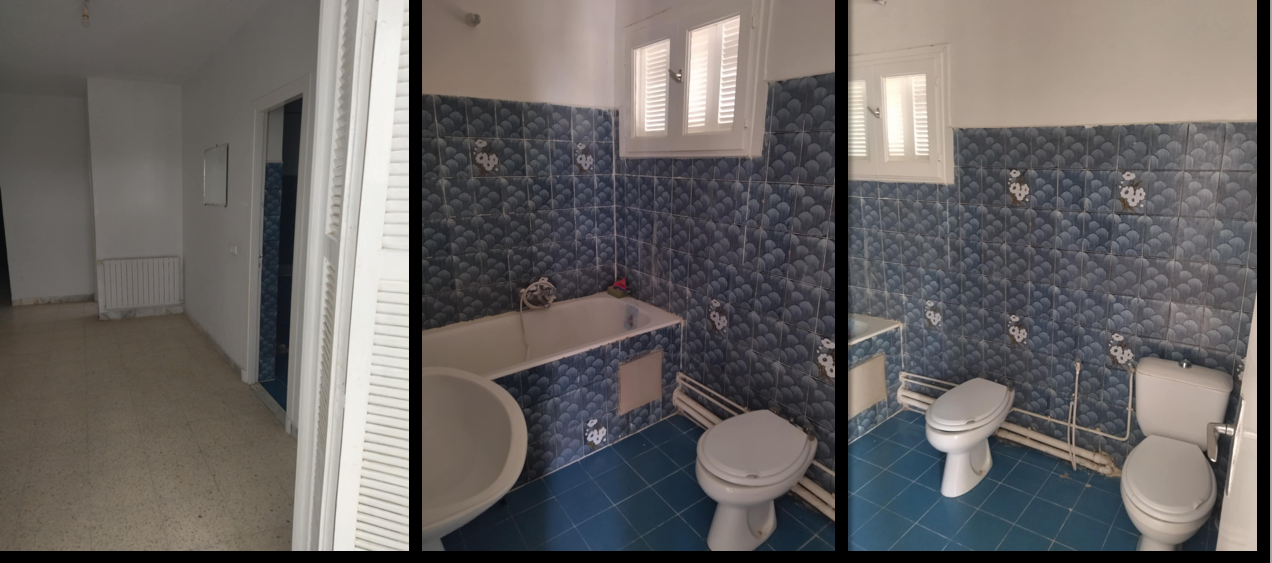 El Menzah El Manar 1 Location Appart. 2 pices Apt 2 chambres elmanar1  cot de l'enit et campus