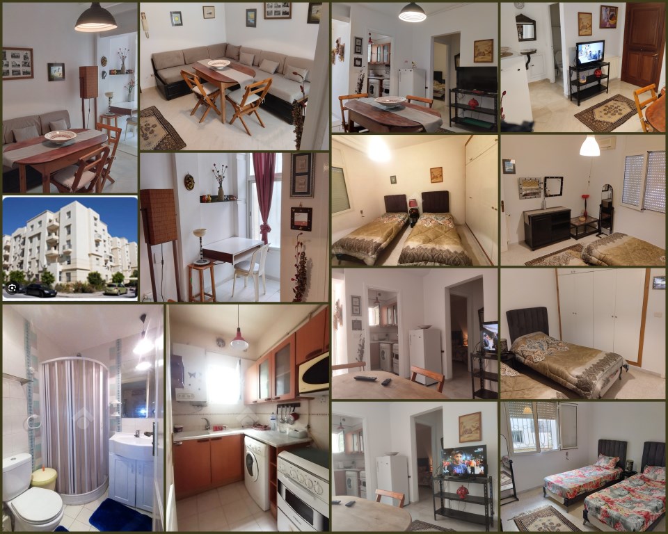Ariana Ville Riadh Landlous Location Appart. 2 pices S1 meubl prs de carrefour market ghazela