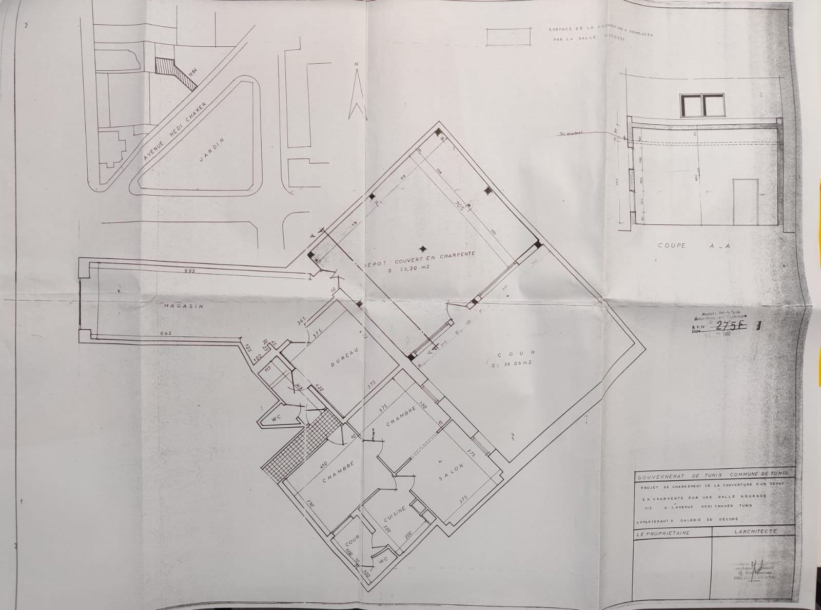 Bab Bhar Bab Bhar Bureaux & Commerces Grance libre Local  usage bureautique  lafayette de 340 m2