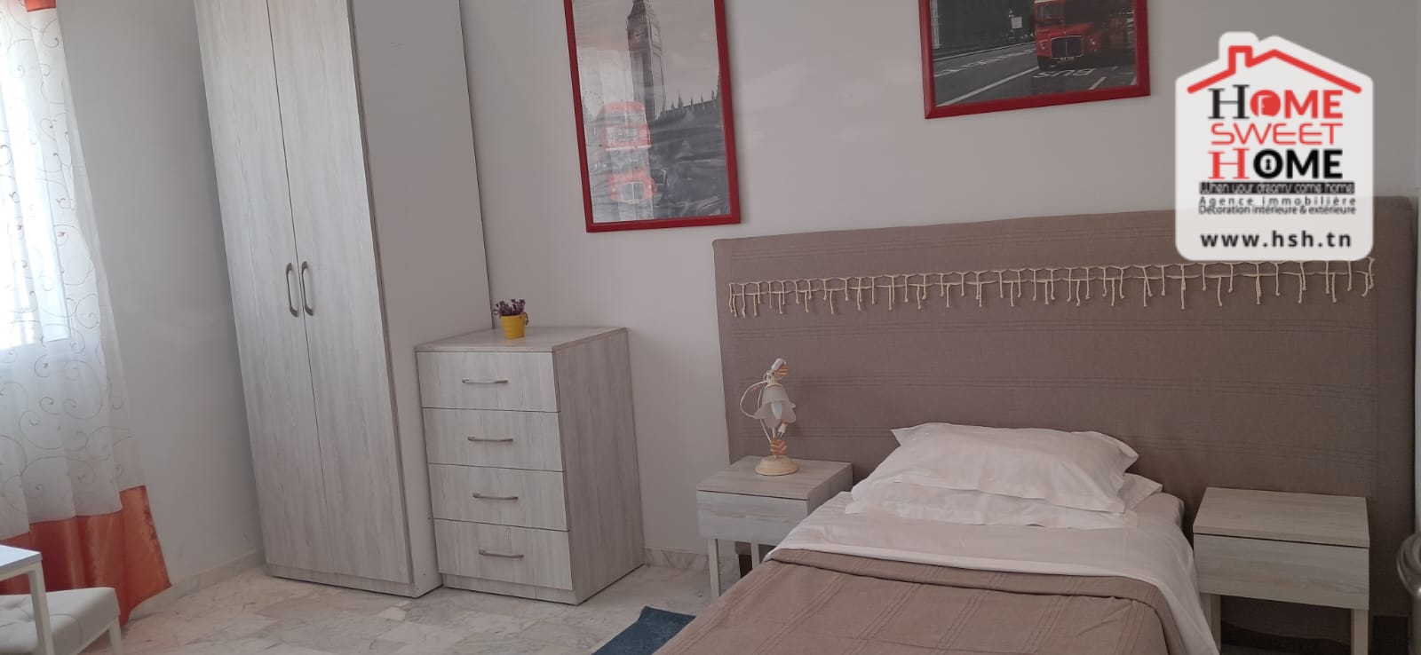 Carthage Salambo Location Appart. 3 pices Etage de villa natalene meubl  carthage salambo