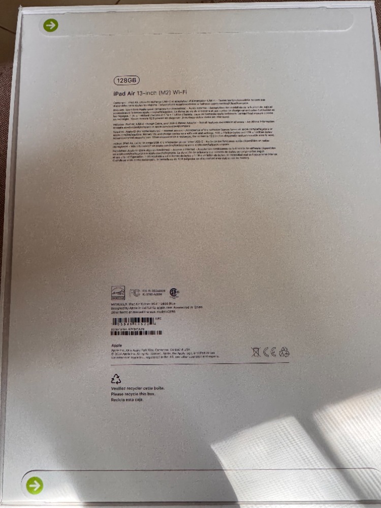 Mannouba Denden Apple/iPad Autre Ipaid air 13 inch m2 wifi