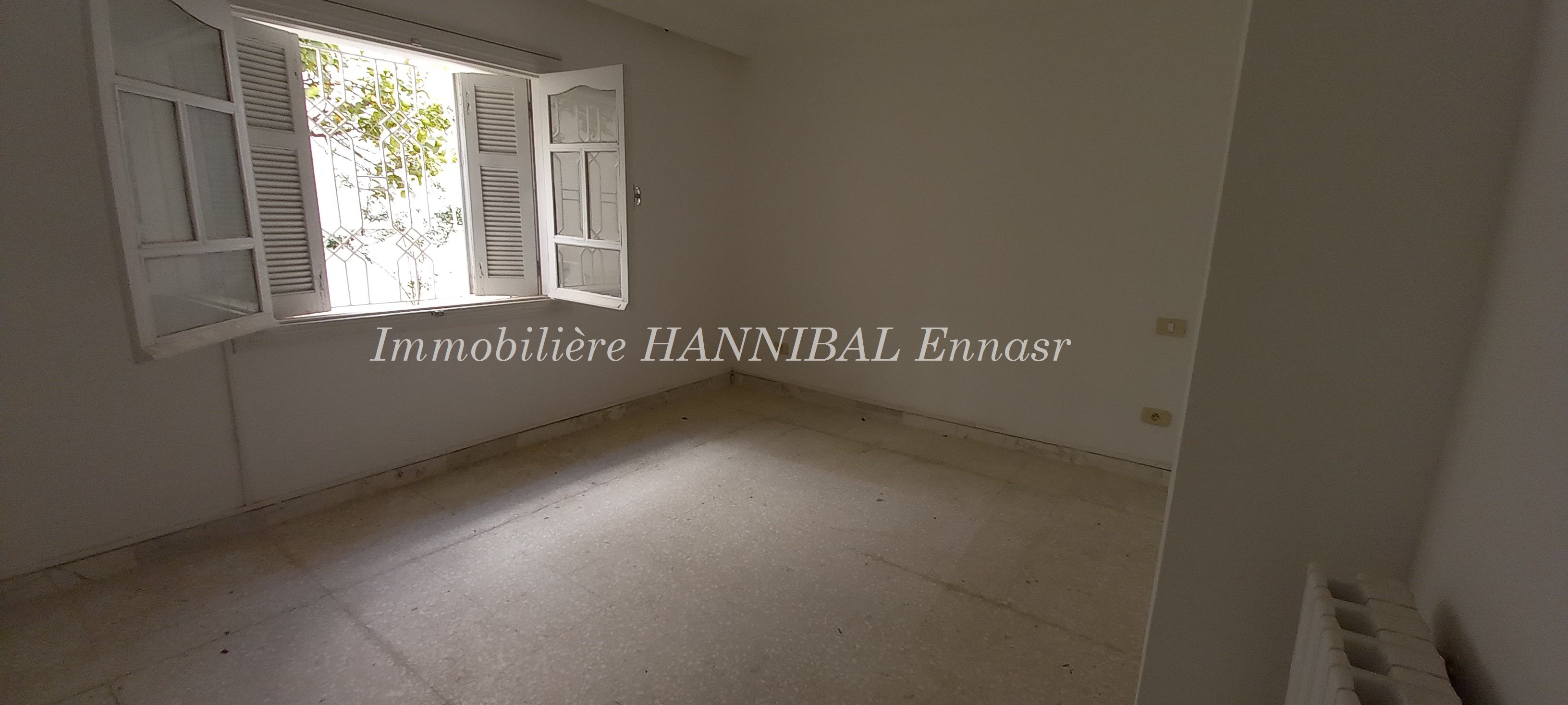 Ariana Ville Cite Ennasr 1 Location Appart. 3 pices Rez de chausse villa