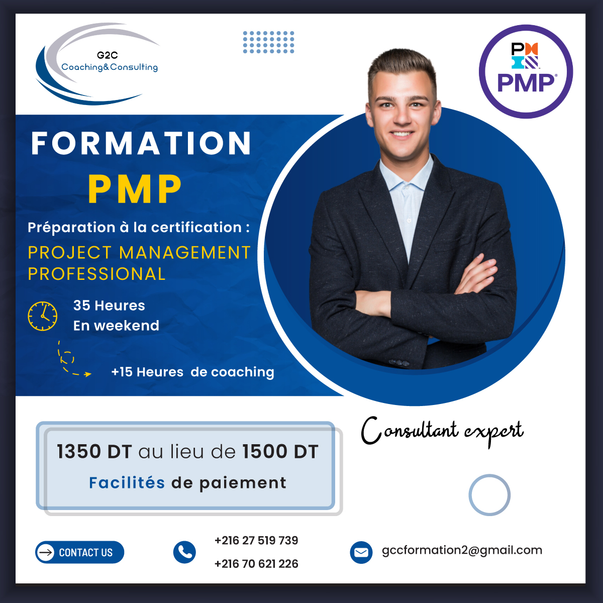 Ariana Ville Cite Ennasr 2 A domicile Autre Devenez un chef de projet certifi pmp