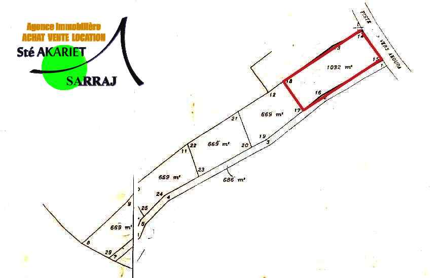 Akouda Akouda Terrain Terrain agricole Terrain 1032m akouda  1km mall of sousse
