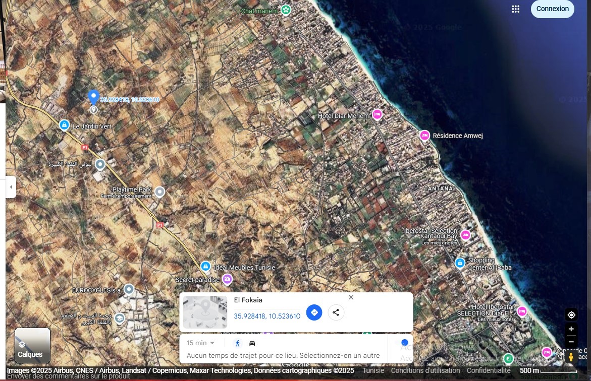 Akouda Chatt Meriem Terrain Terrain agricole Terrain 500m dans une lotissement priv  rmila