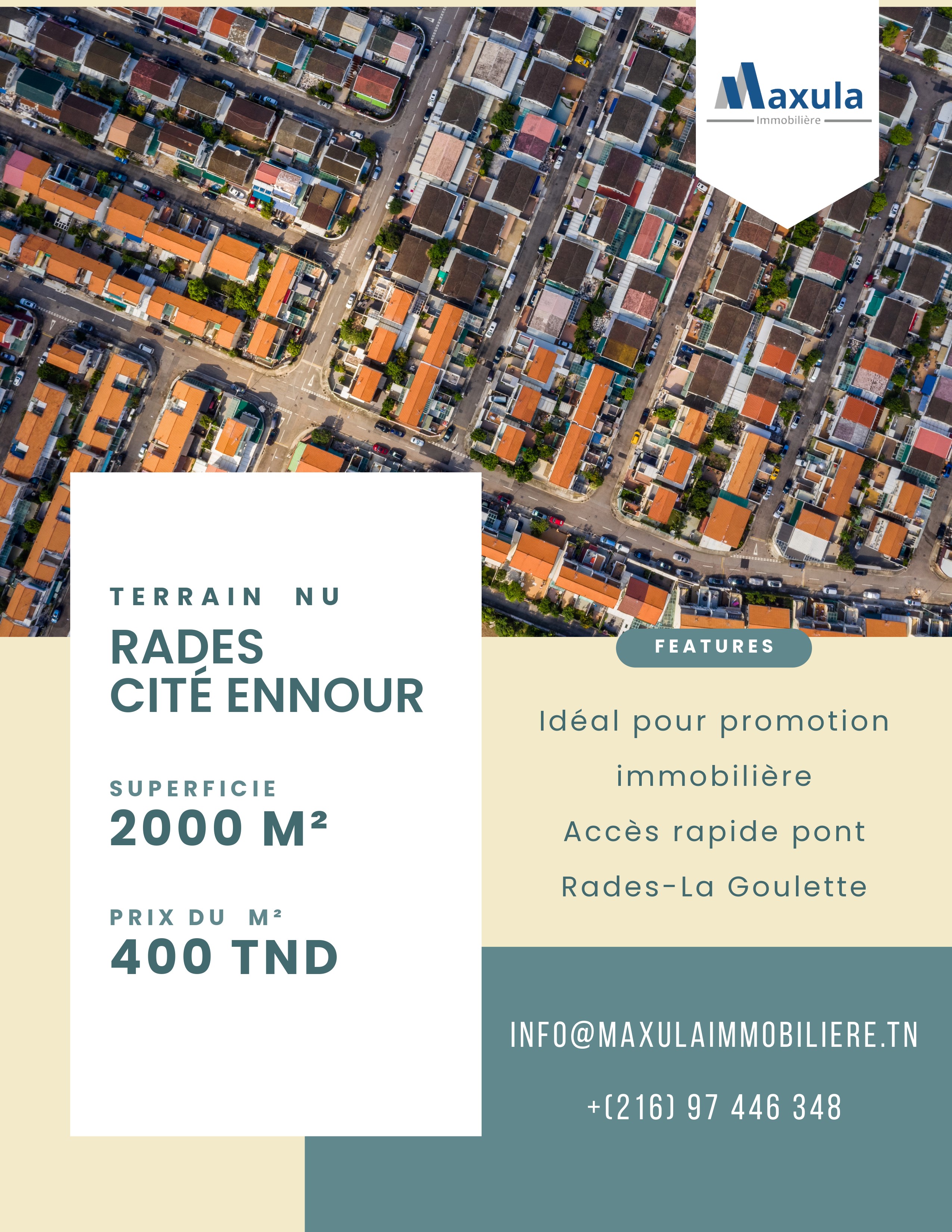 Rades Cite Ennour Terrain Terrain nu Terrain de 2000m a vocation r2 a rades cite ennour