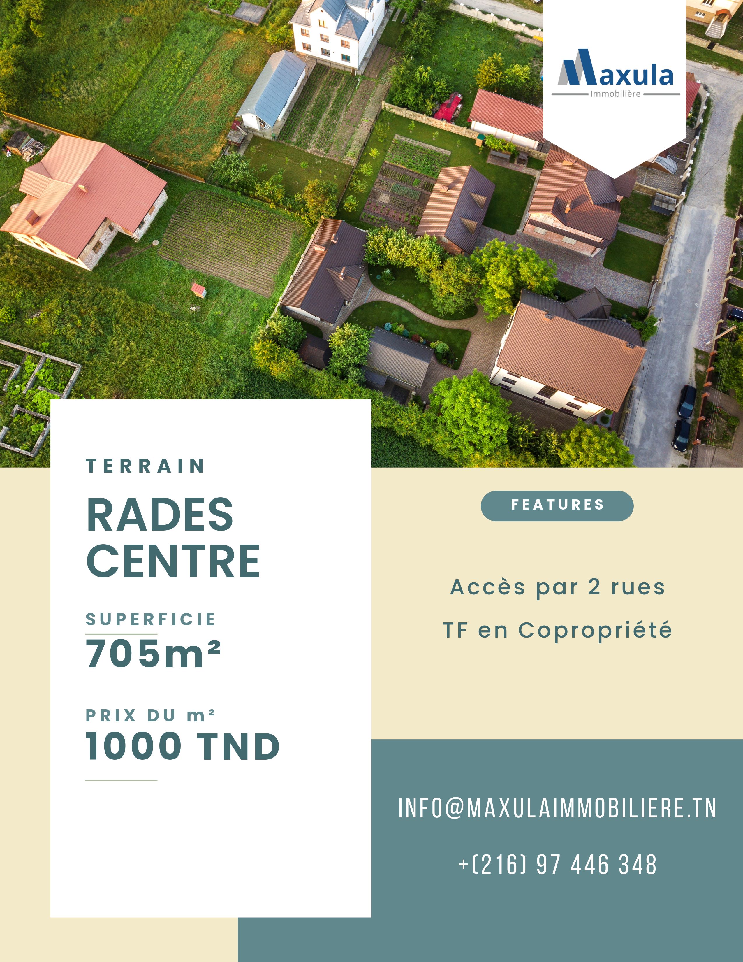 Rades Rades Terrain Terrain nu Terrain de 705 m en plein centre de rades