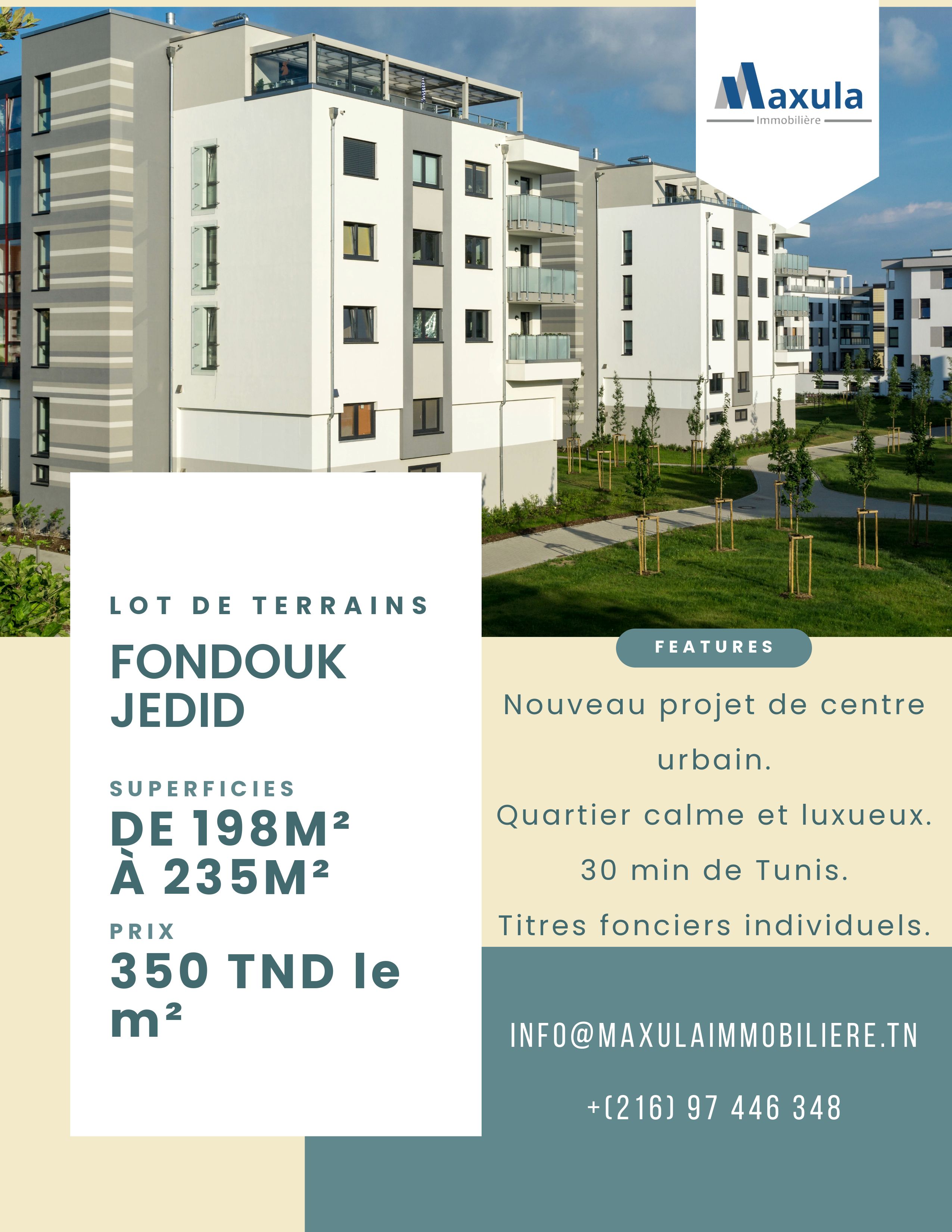 Grombalia Fondouk Jedid Terrain Terrain nu Lots de terrains a fondouk djedid