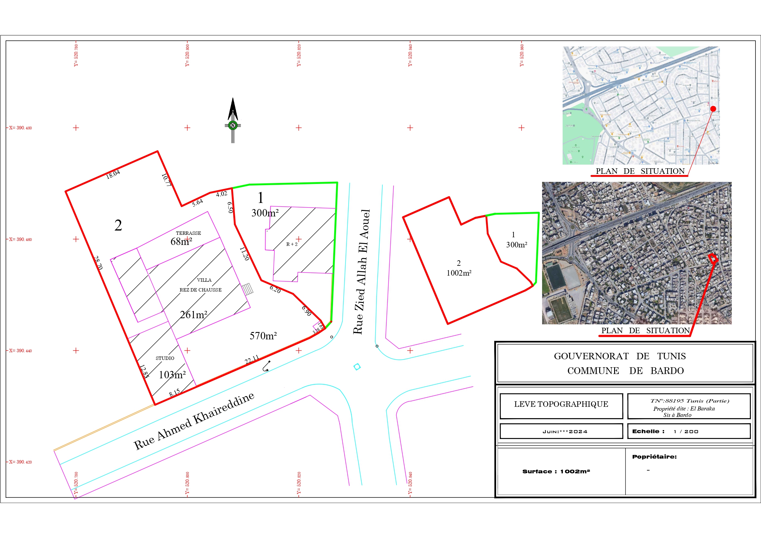 Le Bardo Le Bardo Vente Surfaces Terrain constructible au bardo
