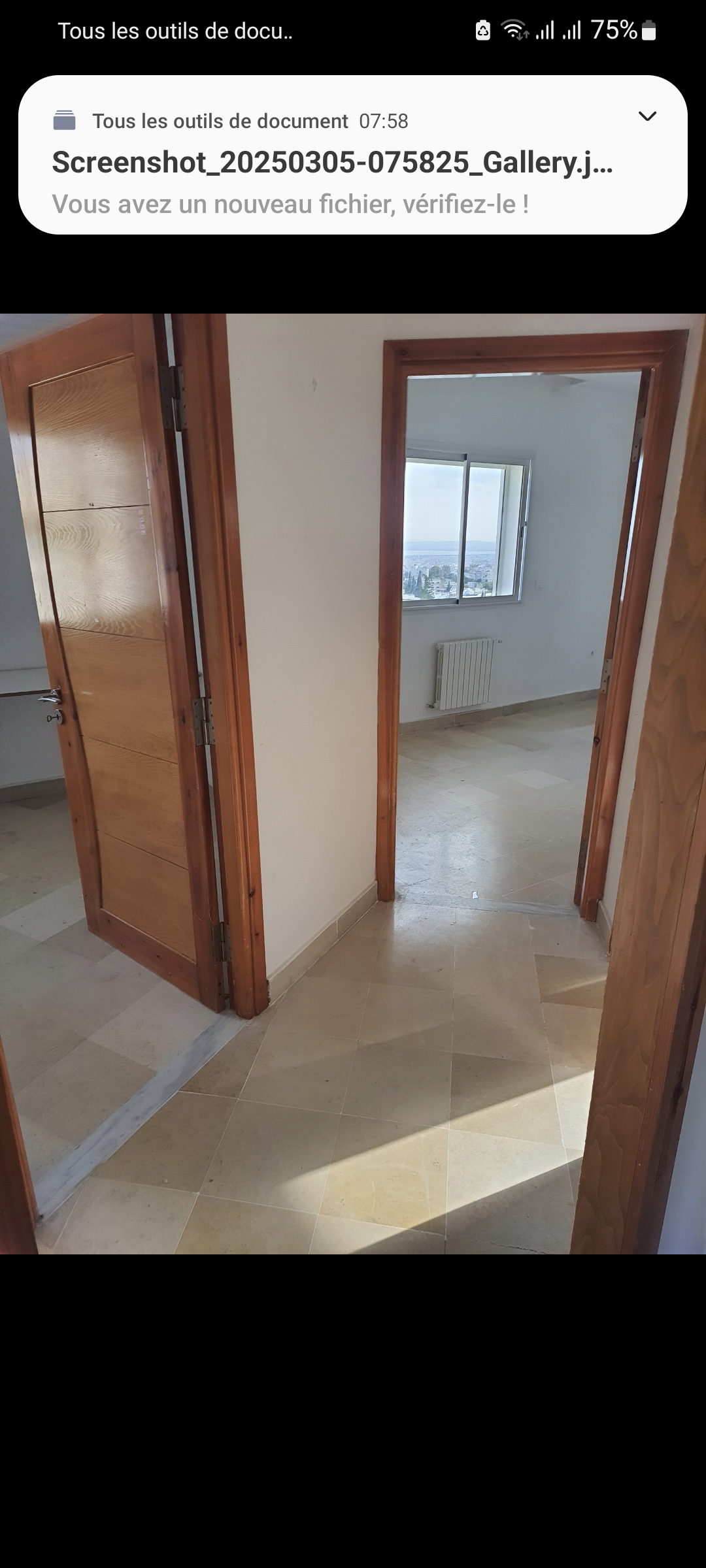 El Menzah El Manar 1 Location Appart. 3 pices Etage de villa s3 manar1