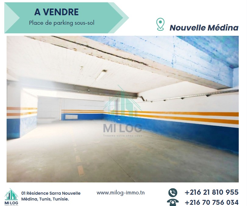 Nouvelle Medina Nouvelle Medina Vente Appart. 1 pice Place de parking sous sol  la nouvelle mdina