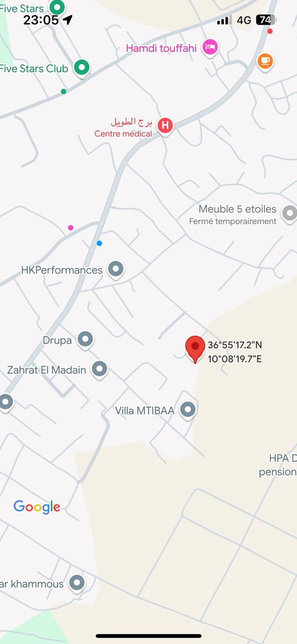 Ariana Ville Ariana Terrain Terrain nu Terrain pour villa  borj touil ariana